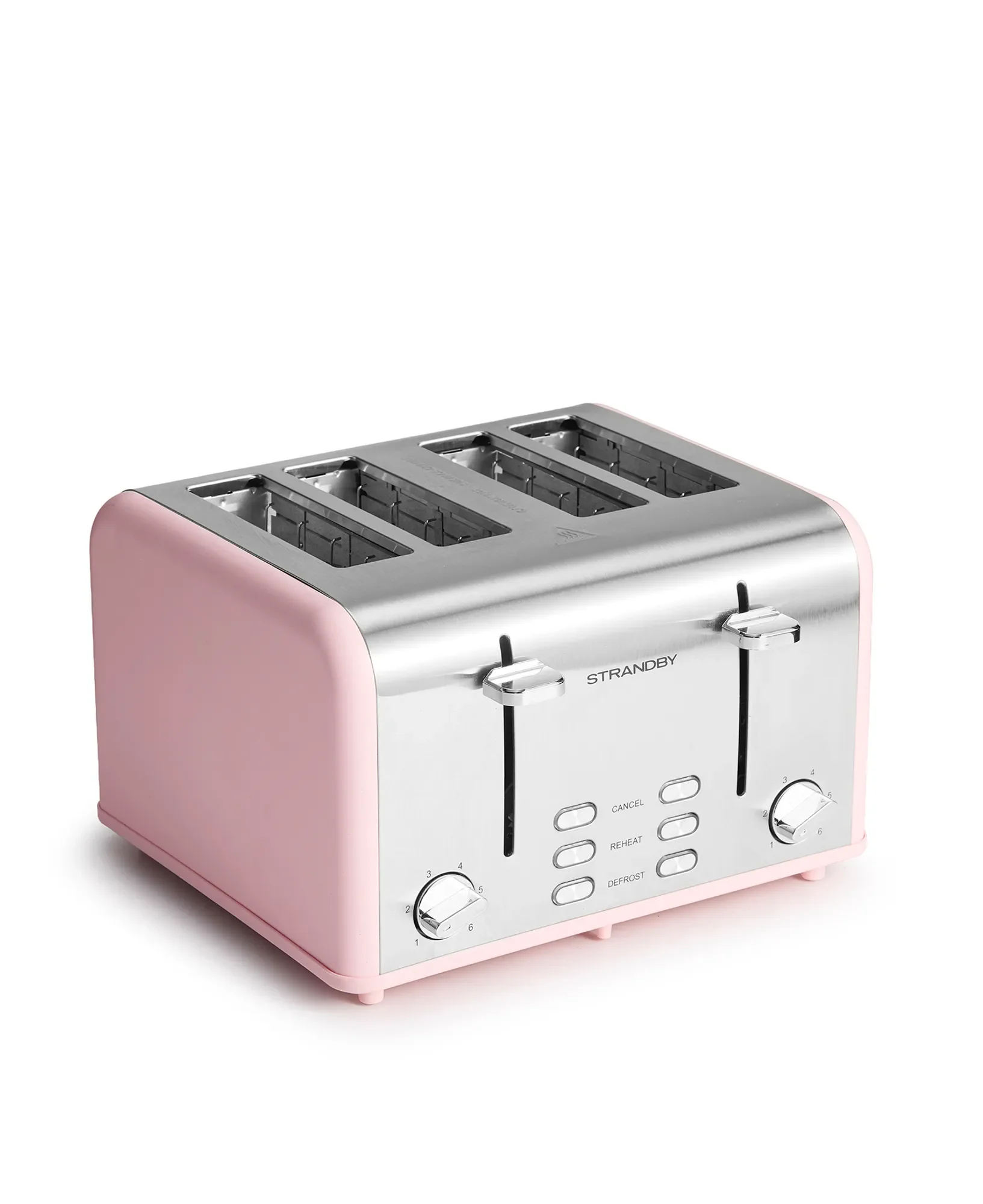 Exklusiv 4 delars brödrost från Strandby - Retro pink