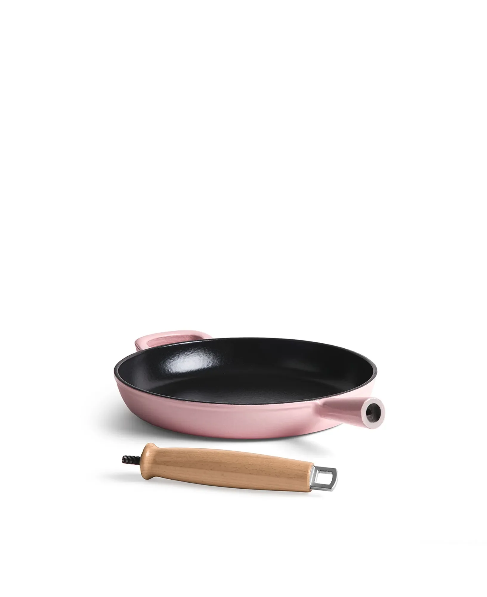 Jernverkets gjutjärnstekpanna med trähandtag 28 cm - Retro Pink - Image 3