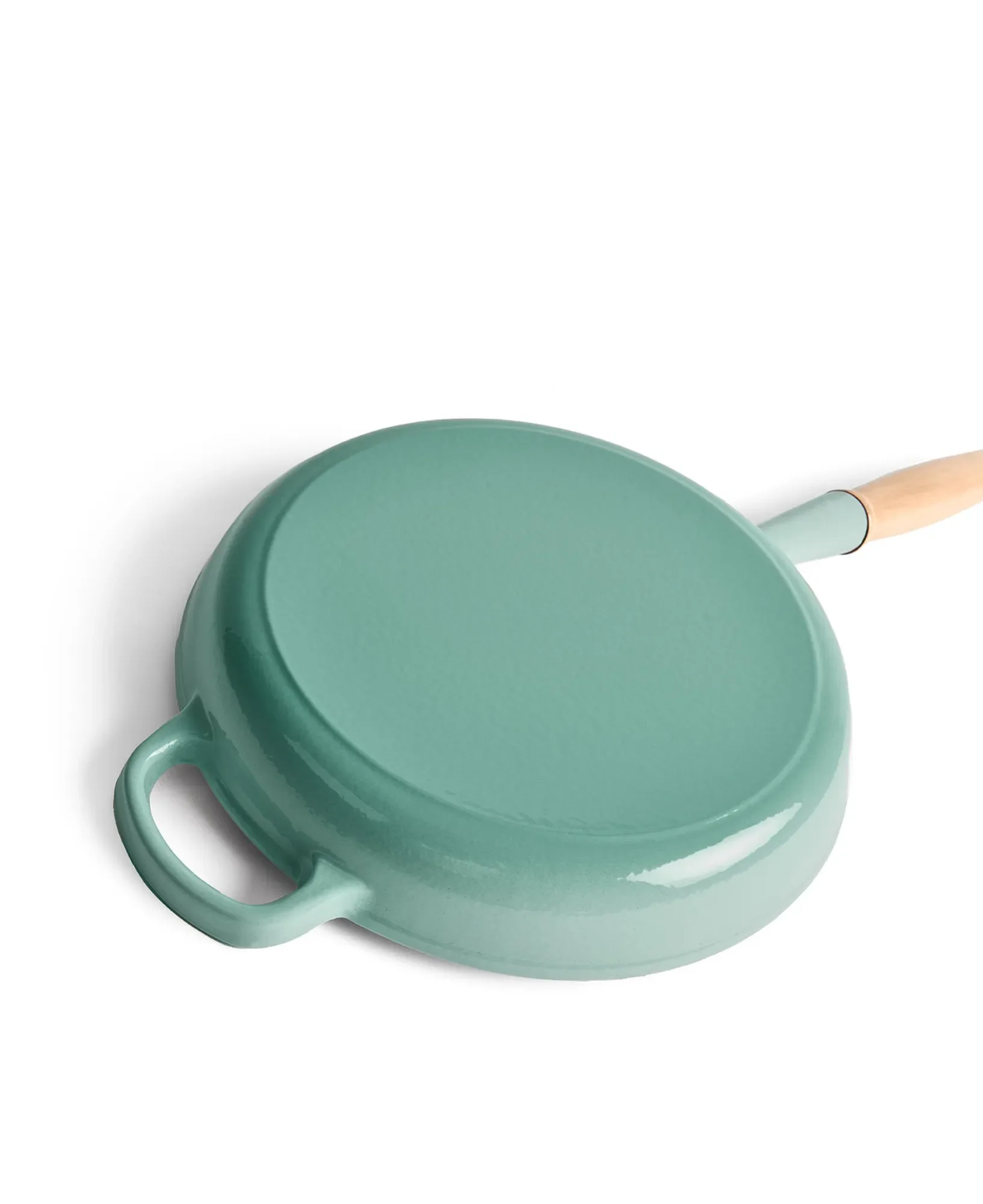 Jernverkets gjutjärnstekpanna med trähandtag 28 cm - Retro grön - Image 5