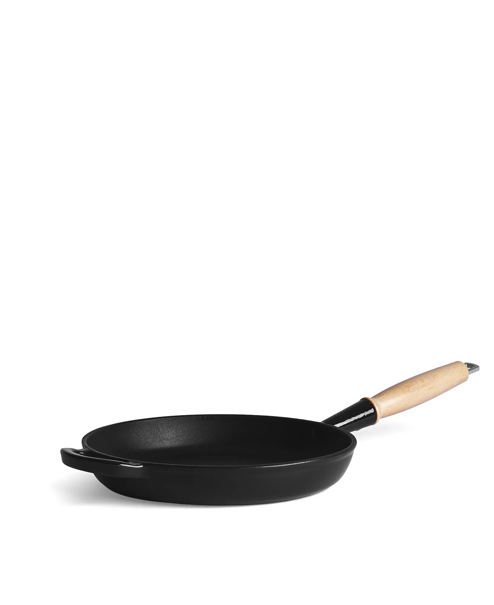 Jernverkets gjutjärnstekpanna med trähandtag 28 cm - Svart - Image 4