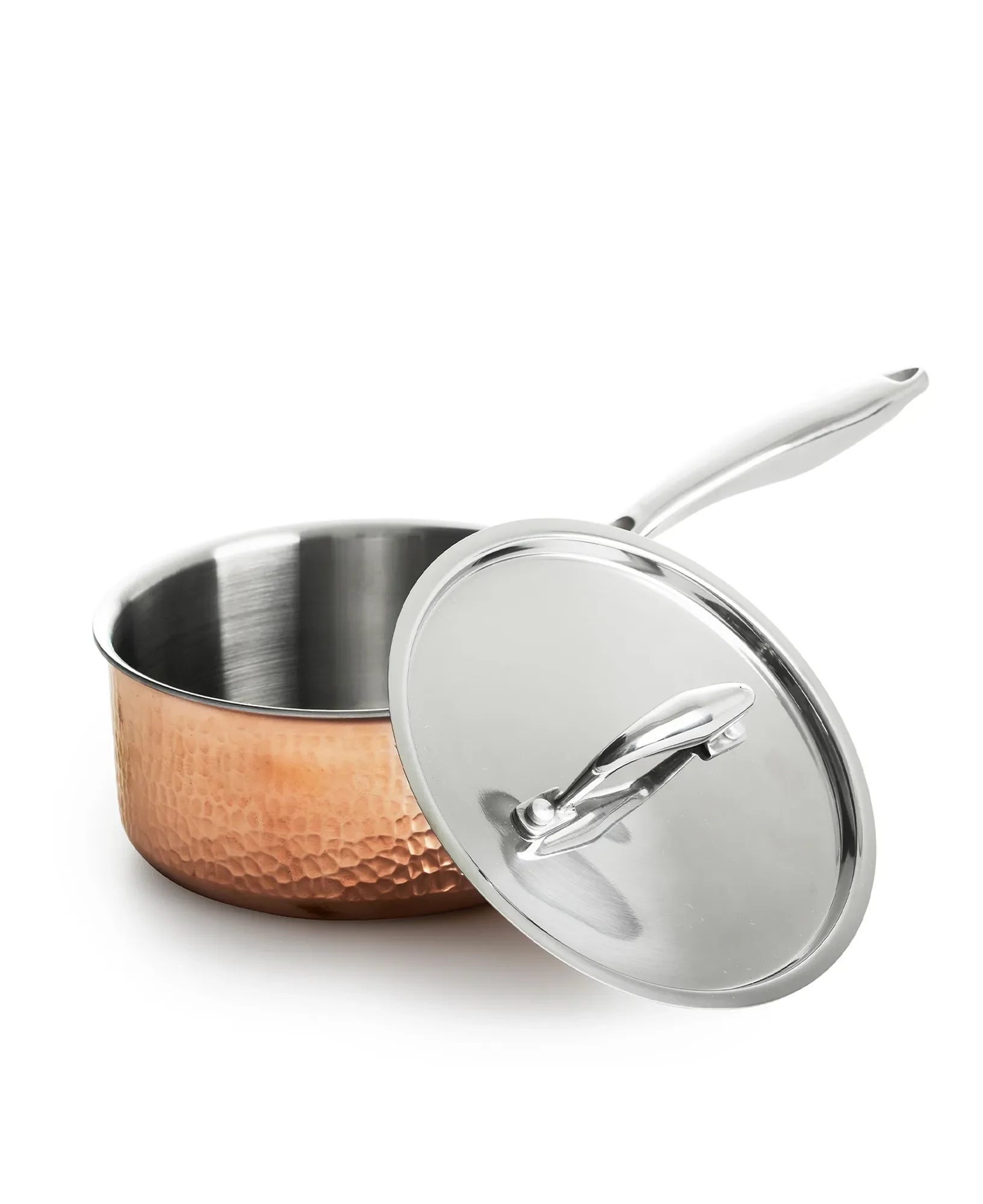 Jernverket hamrad kopparkastrull med lock 18 cm - Image 2