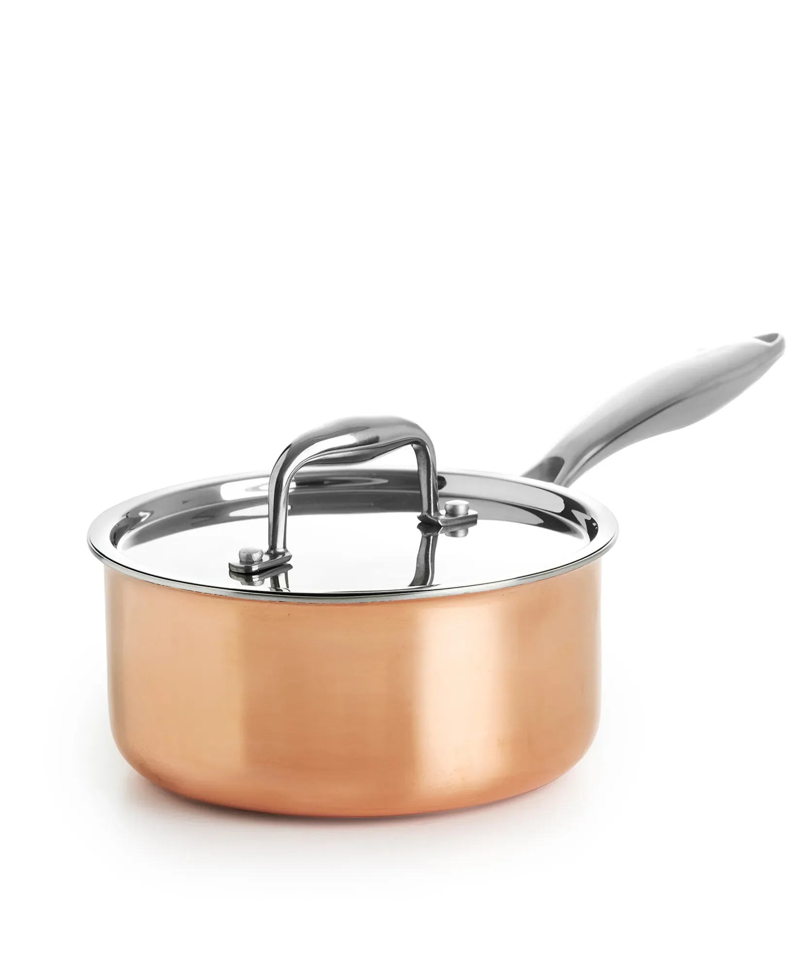 Jernverket kopparkastrull med lock 18 cm