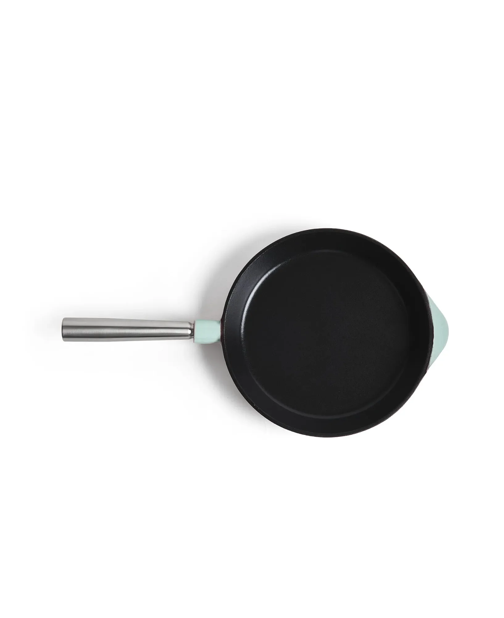 Jernverkets stekpanna i gjutjärn med avtagbart handtag 28 cm - Retro Grön - Image 4