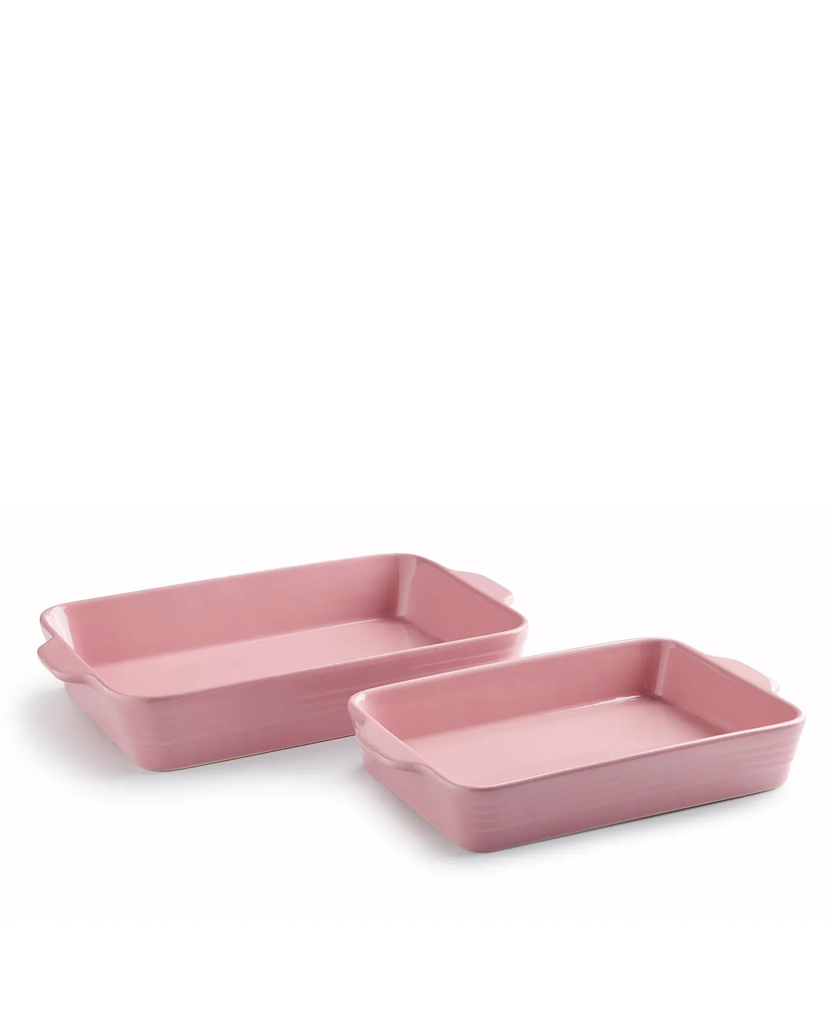Snyggt set om 2 ugnsformar - Glossy Pink