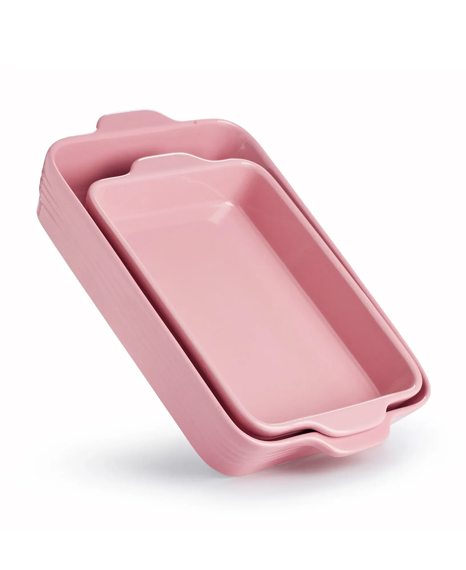 Snyggt set om 2 ugnsformar - Glossy Pink - Image 5