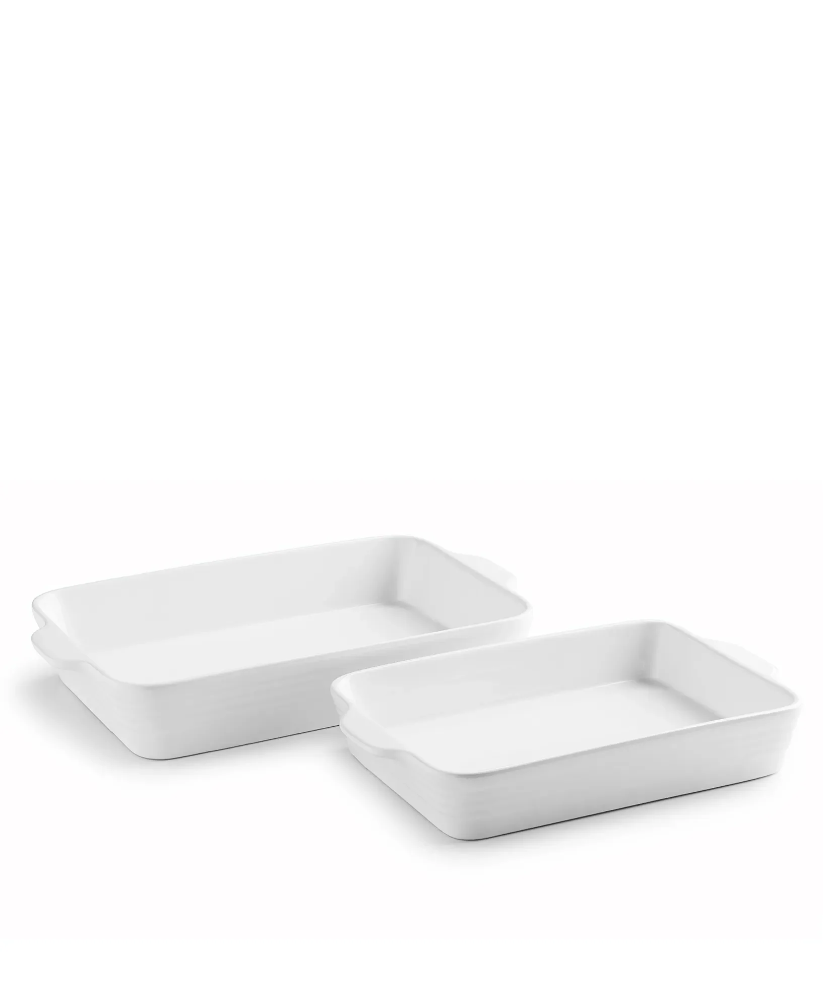 Snyggt set om 2 ugnsformar - Glossy white