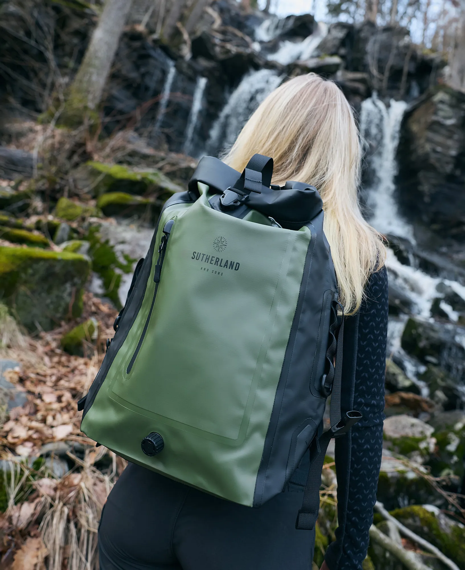 Sutherland & Sons Urban PU Backpack - Green - Image 5