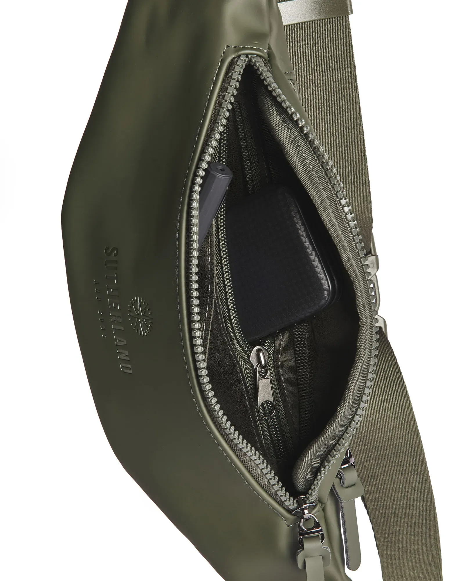 Sutherland & Sons Urban PU Waistpack - Green - Image 4